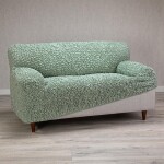 Bielastické potahy FUCO biobavlna mátové dvojkřeslo (š. 120 - 160 cm)