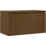 MEXEN/S - Rivel koupelnová skříňka pod umyvadlo 90 cm s deskou, 1 šuplík, reliéf , ořech 91A20-09047-1-BFC86