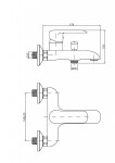 INVENA - Vanová baterie SIROS černá BW-90-004-A