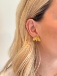 ELENYS Bee Honey – pozlacené náušnice 18K žluté zlato