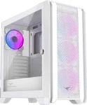 PREYON Nest Windy+ ARGB bílá / ATX / USB-A 3.0 /USB-A 2.0 / USB-C / 4x 120mm / bez zdroje / průhledná bočnice (PRENWP04W)