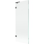 MEXEN/S - Lunar L vanová zástěna FIX 70 x 150, transparent, grafit kartáčovaná 897L-070-000-66-00