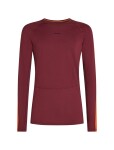 Pánské merino tričko s dlouhým rukávem ICEBREAKER Mens ZoneKnit 200 LS Crewe, Port/Blaze velikost: L