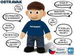 Panáček Ostravak na baterie mluvicí po ostravsku