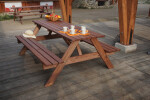 ROJA PIKNIK zahradní set dřevěný - 200 cm - mořený