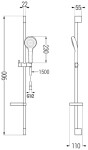 MEXEN/S - DS05 posuvný sprchový set, chrom 785054583-00