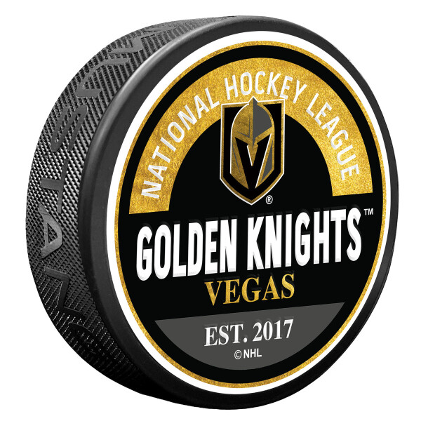 Mustang Puk Vegas Golden Knights NHL Block Textured Puck