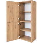CERANO - Koupelnová vysoká skříňka Adele - TIP-ON otevírání - dub zlatý Craft - 45x120x33 CER-802676