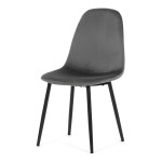 Jídelní židle, šedá, sametová látka, CT-V2971 GREY4