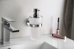 SAPHO - LARISSA dávkovač mýdla 250ml, mléčné sklo, chrom WS019