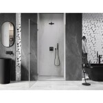 MEXEN/S - Lunar-B sprchové dveře křídlové levé 65 cm, transparent, grafit metal 832-065-000-95-00-L