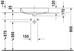 DURAVIT - Happy D.2 Umyvadlo 60x46 cm, s přepadem, s otvorem pro baterii, bílá 2315600000