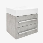 Koupelnová skříňka s umyvadlem SAT Cube Way 60x53x46 cm beton mat CUBE46602BESATCWL CUBE46602BESATCWL