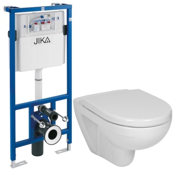 Předstěnový instalační systém bez tlačítka + WC JIKA LYRA PLUS + SEDÁTKO DURAPLAST H895652 X LY6