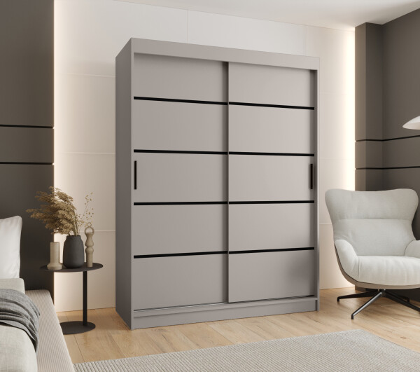 Šatní skříň Abi Rubino V1 Rozměry: 150 cm, Barva korpusu + barva dveří: Kašmír