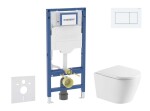 GEBERIT - Duofix Set předstěnové instalace, klozetu Nefia a sedátka softclose, tlačítko Sigma20, bílá/bílá mat SANI11CA31112
