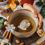 TEA HERITAGE Bylinný čaj s verbenou a citronem Glove – 5 ks, stříbrná barva, papír, textil