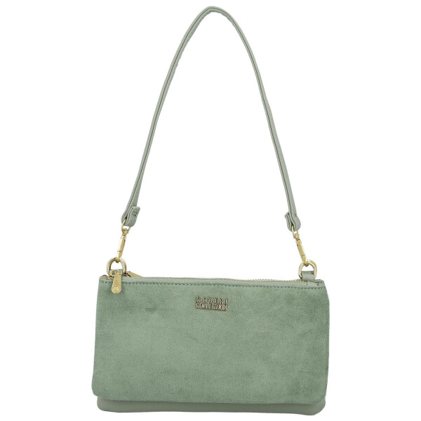 Stylová dámská semišová kabelka na rameno Amanda, zelená