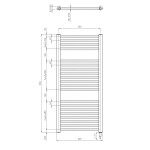 AQUALINE - DIRECT-E elektrické otopné těleso rovné 600x960 400 W, bílá ILE96T