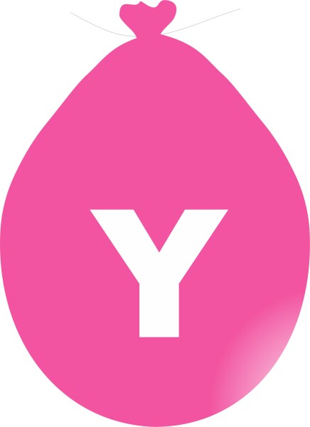 Balónek písmeno Y růžové balonky.cz Balónek písmeno Y růžové balonky.cz