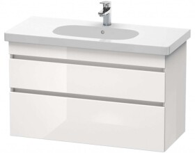 DURAVIT - DuraStyle Umyvadlová skříňka 61x100x45 cm, 2 zásuvky, lesklá bílá DS648502222