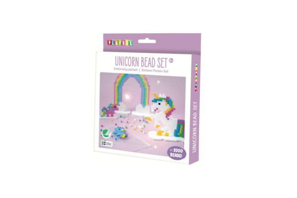 Zažehlovací korálky jednorožec 2000ks v krabici 18x21x4cm
