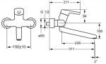 HANSA - Medipro Páková dřezová baterie, chrom 02572203