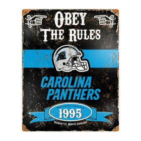 Cedule Carolina Panthers NFL Obey The Rules Embossed