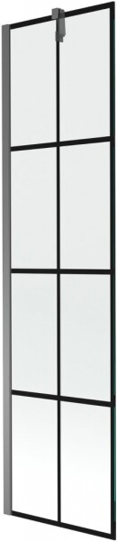 MEXEN/S - Next vanová zástěna FIX 50 x 150, černá vzor, grafit metal 895-050-000-00-77-95