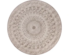 Kulatý koberec Jeans 120 cm, taupe