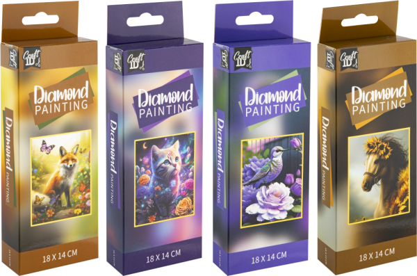 Diamantové malování 18x14 cm zvířátka - Craft Creative