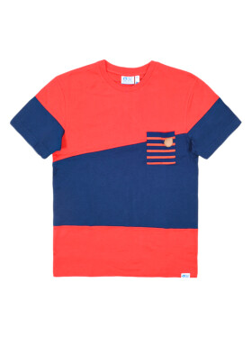 Picture Oxford RED/MARINE pánské tričko krátkým rukávem