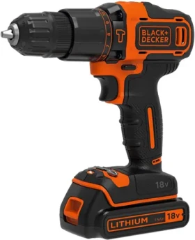 Black&Decker BDCHD18KB / Aku Příklepová vrtačka / 18V / 2x1.5Ah / 1400 ot-min / 21000 příklepů-min / 40 Nm (BDCHD18KB)