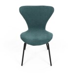 Židle jídelní, modrá látka, nohy černý kov