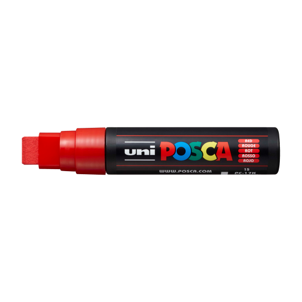 Popisovač Posca PC-17K, 15 mm, červená 15