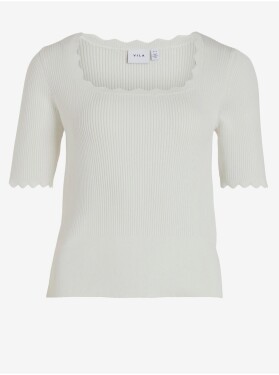 Bílé dámské žebrované tričko VILA Lana dámské