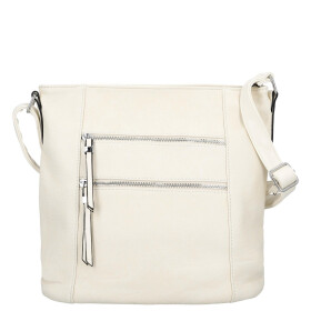 Trendy dámská koženková crossbody kabelka Truda, krémová