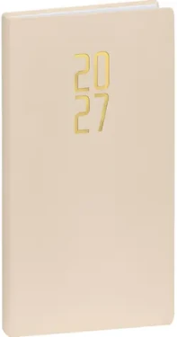 NOTIQUE Kapesní diář Ponza 2027 béžový / 9 × 15,5 cm / týdenní