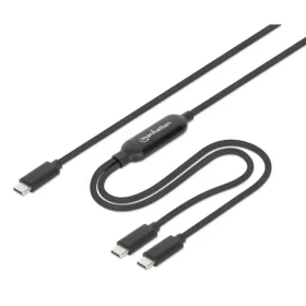 Manhattan 355810 černá / Kabel / USB-C - USB-C / 100 W PD / 2 m (355810)