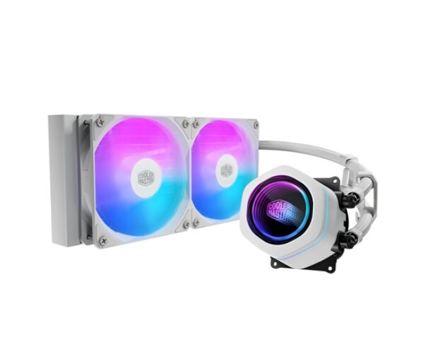 Cooler Master vodní chladič MasterLiquid Core Nex Digital 240 White ARGB, 2x 120mm, ARGB, LGA1851, AM5, Bílá EDF_1566581
