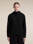 Dámská merino mikina ICEBREAKER Wmns Merino 360 Realfleece Elemental LS Zip Hood, Black velikost: XS