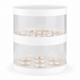 Cake Star Cake Star Plastový kulatý box na cupcakes nebo dort bílý 2 patra (na 14 ks)