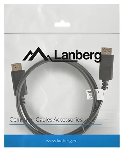 Lanberg DisplayPort kabel V1.2 M/M 1m černá / 4K (CA-DPDP-10CC-0010-BK)