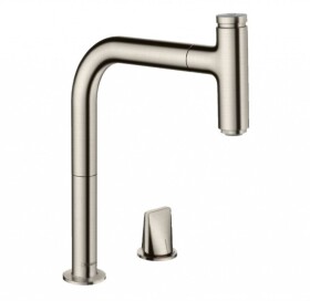 HANSGROHE - M71 Dřezová baterie M7119-H200 s výsuvnou sprškou, 2-otvorová instalace, sBOX, vzhled nerezu 73804800