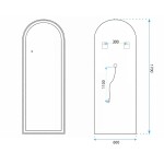 REA - Zrcadlo LED Orbit 60x170cm White HOM-03690