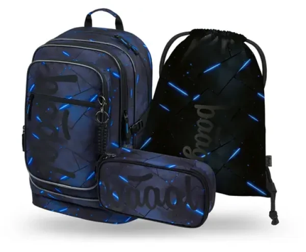 BAAGL SET 3 Cubic Flash: batoh, penál, sáček GRS (A-36127)