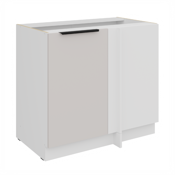 Spodní rohová skříňka Como 105 ND 1F BB Barva korpusu: Bílá, Barva dvířek: Kašmír