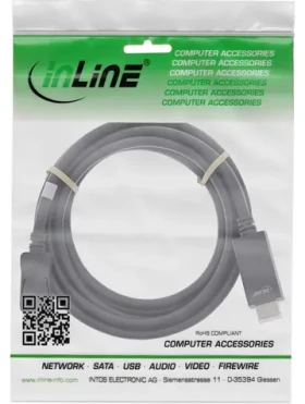 InLine DisplayPort na HDMI konvertor kabel černá / Kabel / 4K 60Hz / 5 m (17185I)