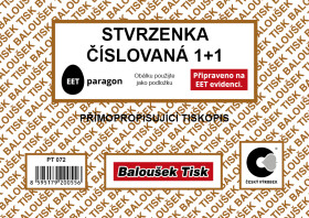 Baloušek Tisk PT072 Stvrzenka A6, číslovaná 1+1, samopropisovací