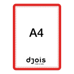 Djois samolepicí rámeček - Magneto, A4, červený, 2 ks